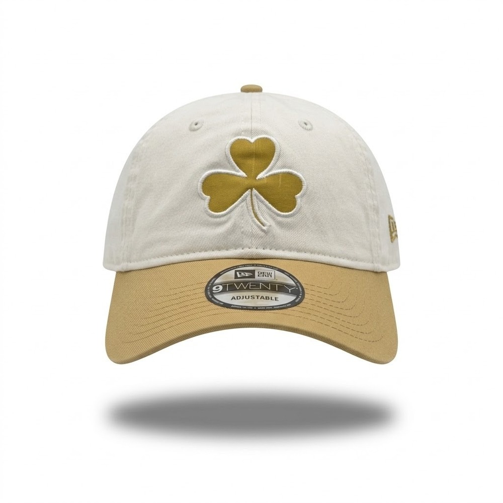 New Era Boston Celtics Hat Mens OSFM White Gold NWT 9TWENTY City Edition Cap